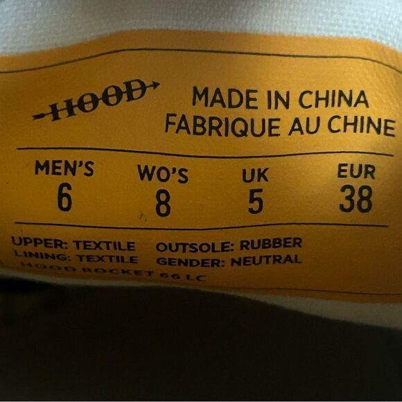 NEW Hood Rocket 66 LC Shoes Lace Up Sneakers Black Size Womens 8 Mens 6 - Picture 8 of 9